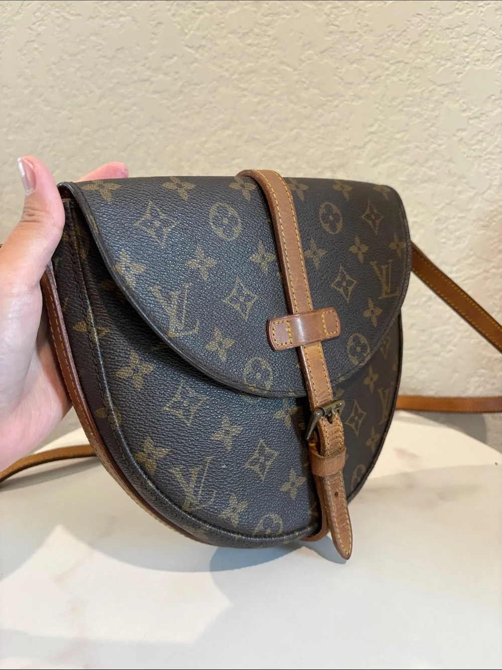 Louis Vuitton Monogram Canvas Crossbody Bag in Brown and Tan - Picture 4 of 16